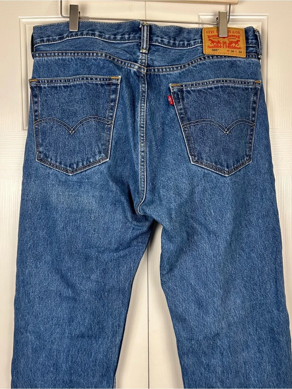 Levi’s 505 Blue Denim Straight Jeans 36x34